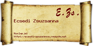 Ecsedi Zsuzsanna névjegykártya